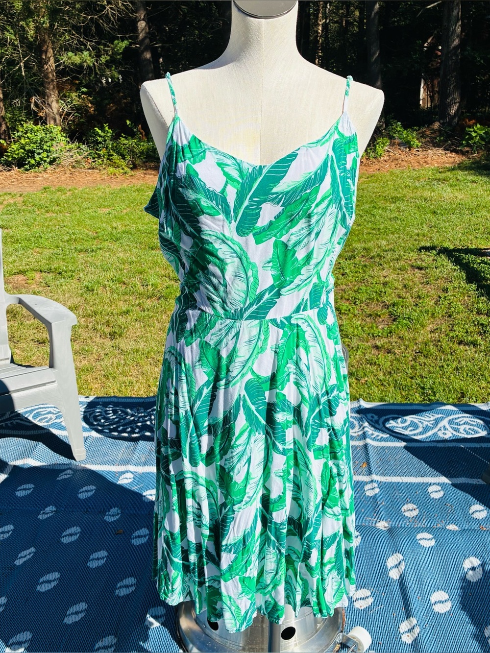 Summer Dress lined in white XXL
W adjustable straps & side zipper